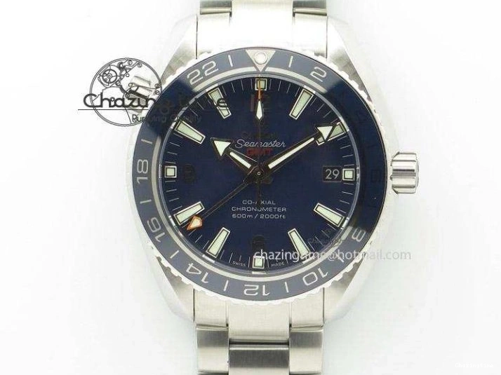 0423 Sophisticated Planet Ocean Master Chronometer Chrono SS OM 1:1 Best Edition Orange On SS Bracelet A 8156